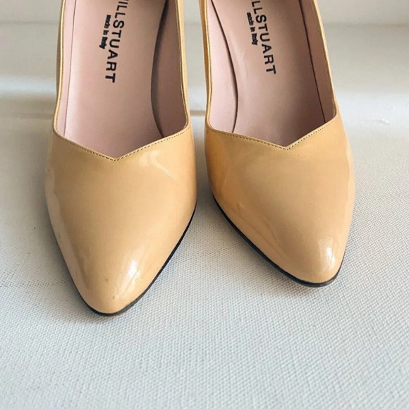 Vintage Jill Stuart Nude Patent LEather Pointy Toe  Classic Heels 8M - Picture 10 of 14